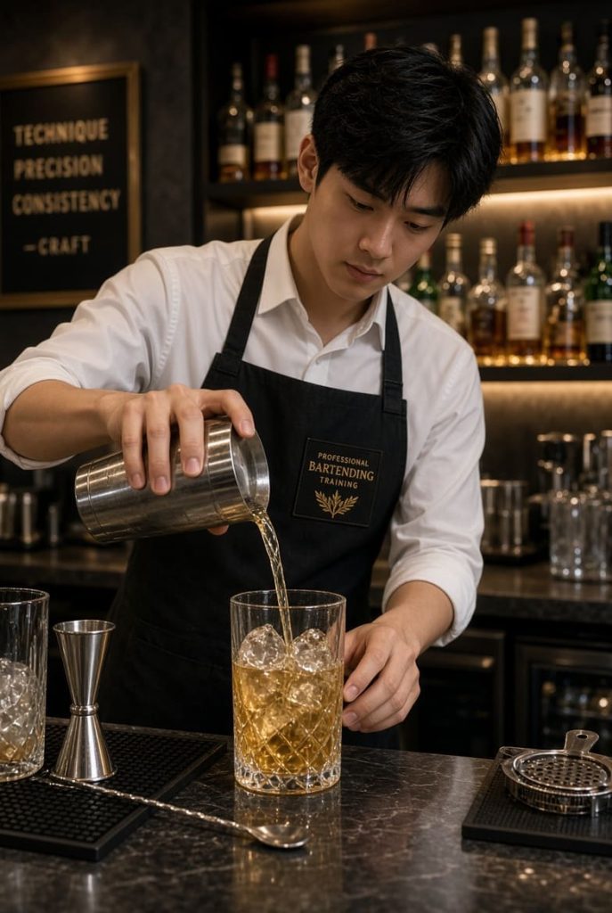 Kỹ Thuật Pha Chế Đồ Uống Chuẩn Quầy Bar Cho Người Học Nghề