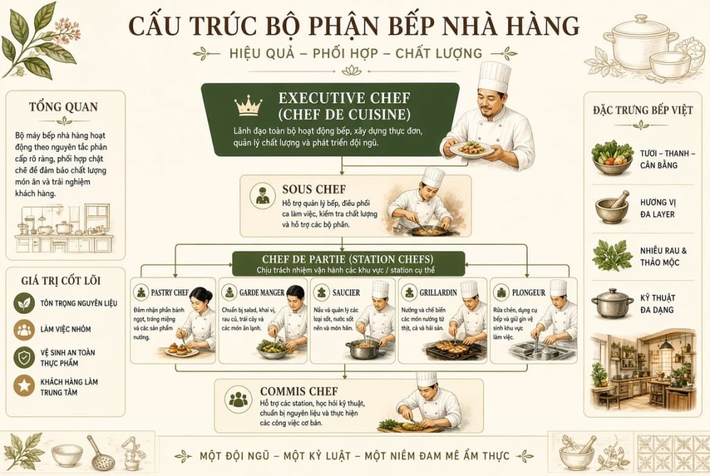 Nghề Bếp Là Gì? Toàn Cảnh Các Vị Trí Trong Gian Bếp Nhà Hàng
