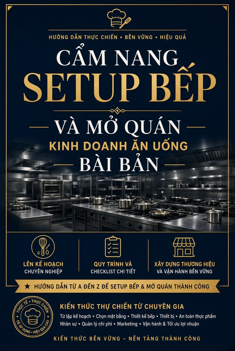 Cẩm Nang Setup Bếp Và Mở Quán Kinh Doanh Ăn Uống Bài Bản