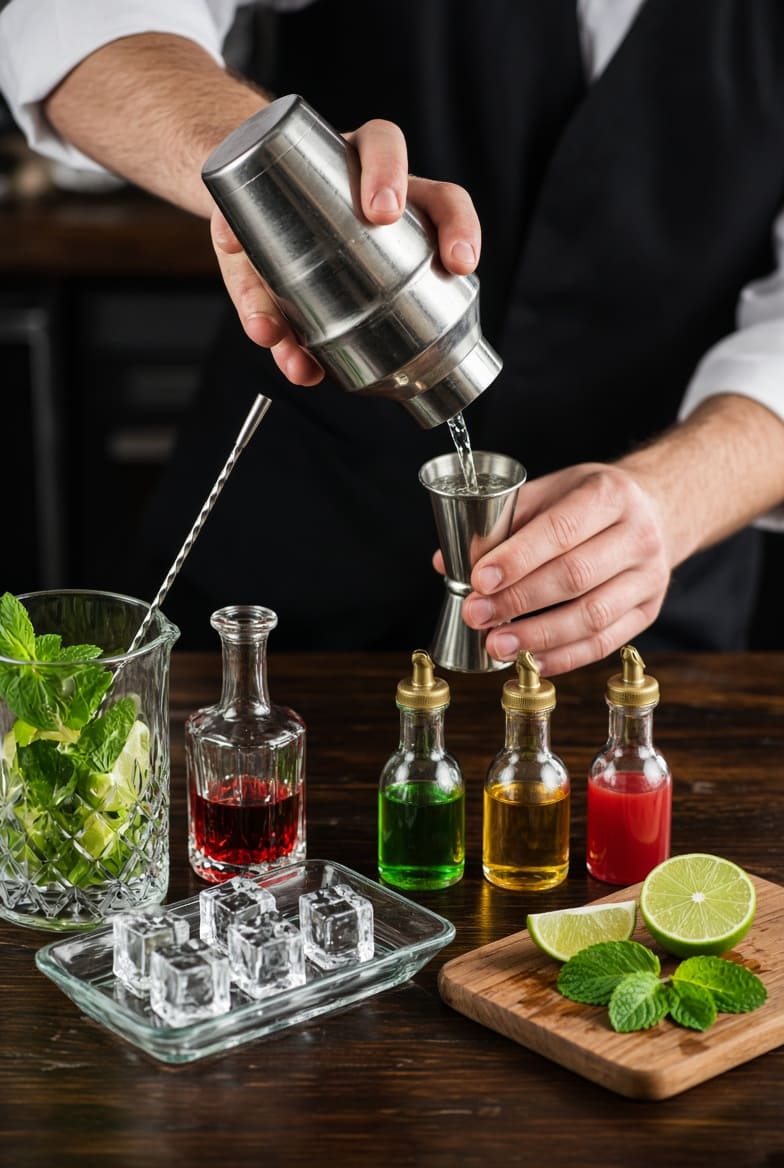 Kỹ Thuật Pha Chế Đồ Uống Chuẩn Quầy Bar Cho Người Học Nghề
