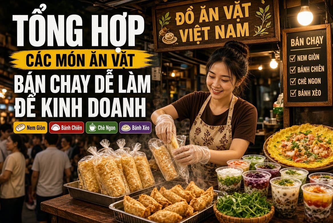 Tổng Hợp Các Món Ăn Vặt Bán Chạy Dễ Làm Để Kinh Doanh