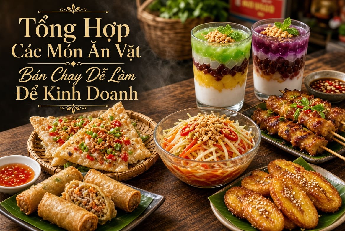 Tổng Hợp Các Món Ăn Vặt Bán Chạy Dễ Làm Để Kinh Doanh